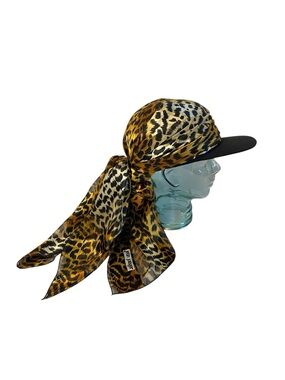 Vintage Jean Player Large Leopard Print Square Scarf